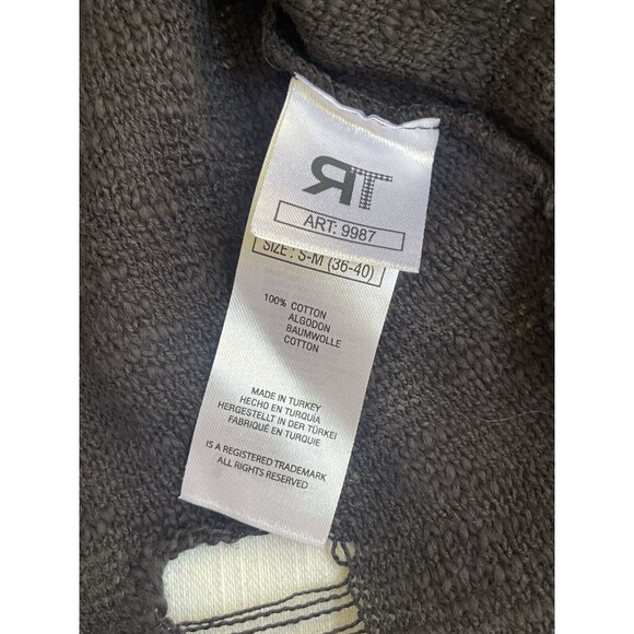 Ron Tomson Men’s Buckled Distressed Long Cardigan In Black Sz S/M New - Picture 10 of 11